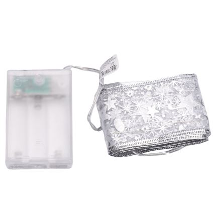 Aigostar - LED füzér 50xLED/3xAA 5 m meleg fehér ezüst