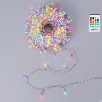 Aigostar - LED fényerőszabályozható kültéri karácsonyi fényfüzér mozgásérzékelővel 100xLED/3xAA 12m többszínű + távirányítóval