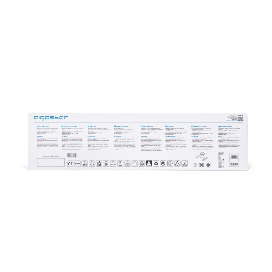 Aigostar - LED Függesztett mennyezeti panel LED/50W/230V 4000K 120x30cm fehér