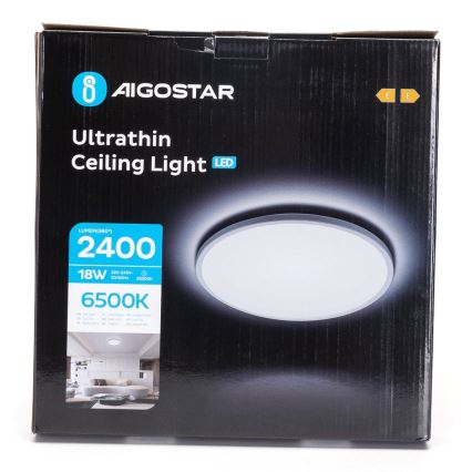 Aigostar - LED Fürdőszobai mennyezeti lámpa LED/18W/230V 6500K átm. 30 cm IP44