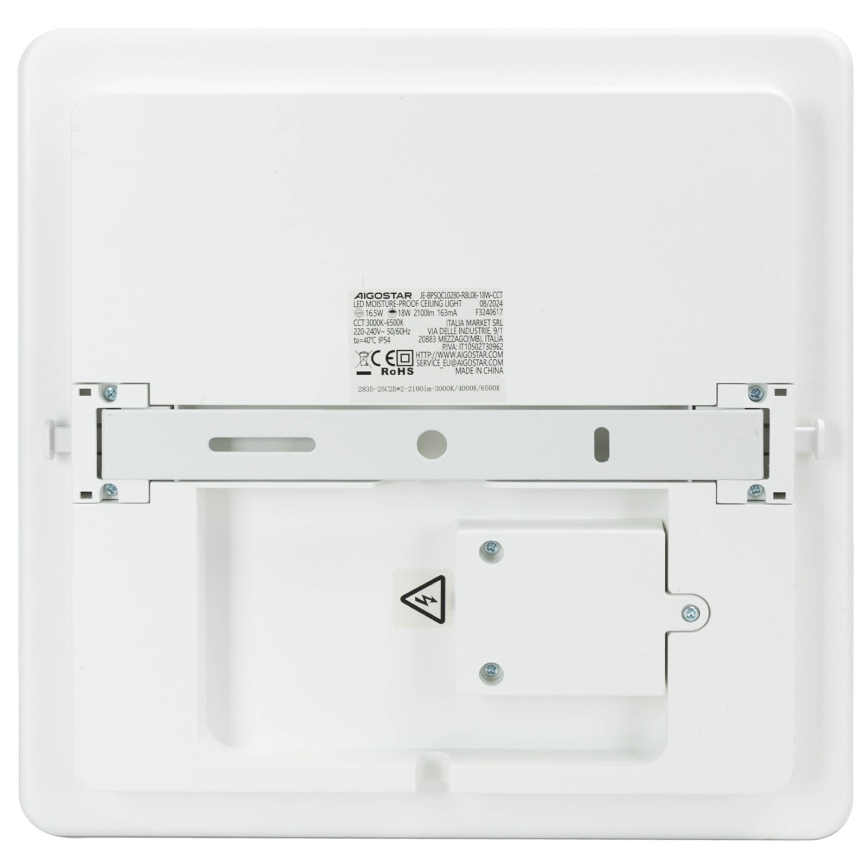Aigostar - LED fényerőszabályozható fürdőszobai mennyezeti lámpa LED/18W/230V 3000K-6500K IP54 + távirányító