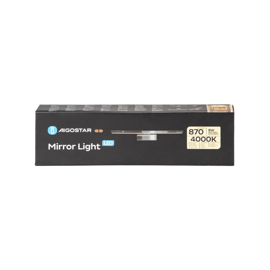 Aigostar - LED Fürdőszobai tükörmegvilágítás LED/8W/230V 4000K 40cm IP44