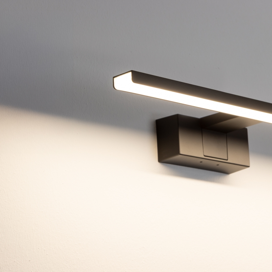 Aigostar - LED fürdőszobai tükörvilágítás LED/8W/230V 4000K 40 cm IP44 fekete