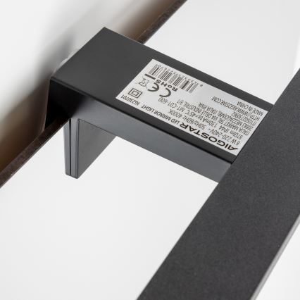 Aigostar - LED fürdőszobai tükörvilágítás LED/8W/230V 4000K 40 cm IP44 fekete