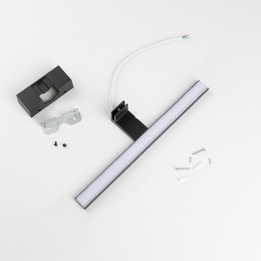 Aigostar - LED fürdőszobai tükörvilágítás LED/8W/230V 4000K 40 cm IP44 fekete