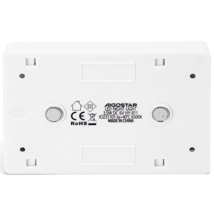 Aigostar - LED hordozható éjszakai lámpa LED/4xAAA 6500K