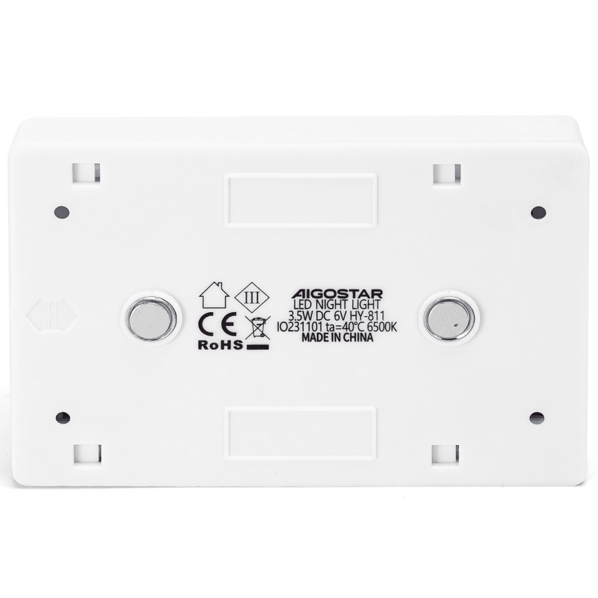 Aigostar - LED hordozható éjszakai lámpa LED/4xAAA 6500K