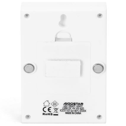 Aigostar - LED hordozható éjszakai lámpa LED/4xAAA 6500K