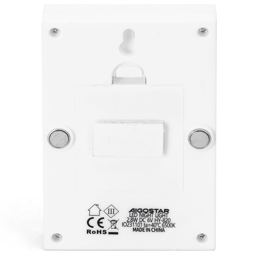 Aigostar - LED hordozható éjszakai lámpa LED/4xAAA 6500K