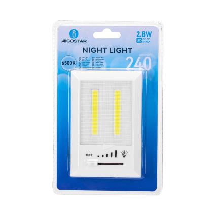 Aigostar - LED hordozható éjszakai lámpa LED/4xAAA 6500K