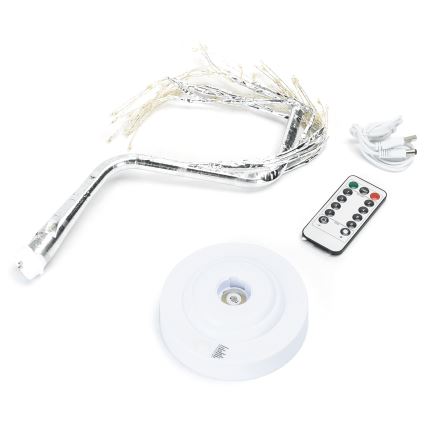 Aigostar - LED karácsonyi dekoráció 108xLED/3xAA/8 funkciós 45cm meleg fehér