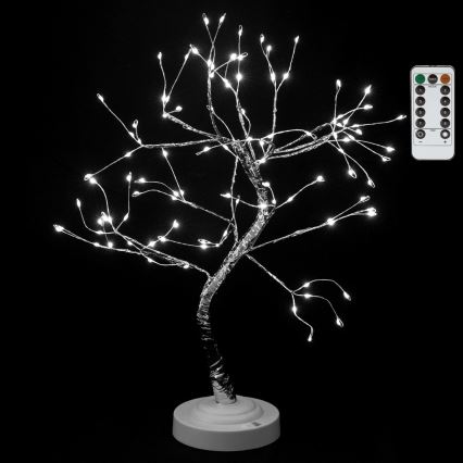Aigostar - LED karácsonyi dekoráció, 108 LED / 3xAA / 8 üzemmód, 45 cm, hideg fehér