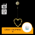 Aigostar - LED karácsonyi dekoráció 10xLED/3xAAA szív 16 cm