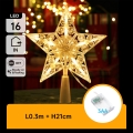 Aigostar - LED karácsonyi dekoráció 16xLED/3xAA meleg fehér csillag