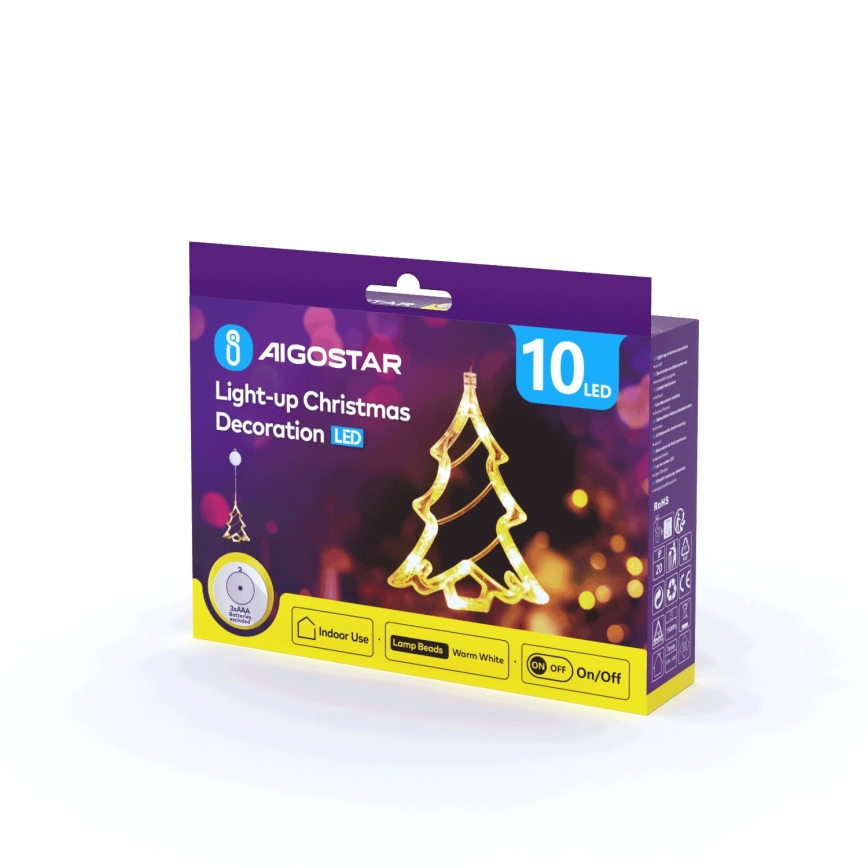 Aigostar - LED Karácsonyi dekoráció LED/3xAAA fa 20cm