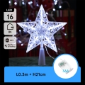 Aigostar - LED karácsonyi dísz 16xLED/3xAA hideg fehér csillag