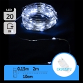 Aigostar - LED karácsonyi fényfüzér 20xLED/2x3V 2m hideg fehér