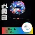 Aigostar - LED karácsonyi fényfüzér 20xLED/3xAA 2,3m többszínű