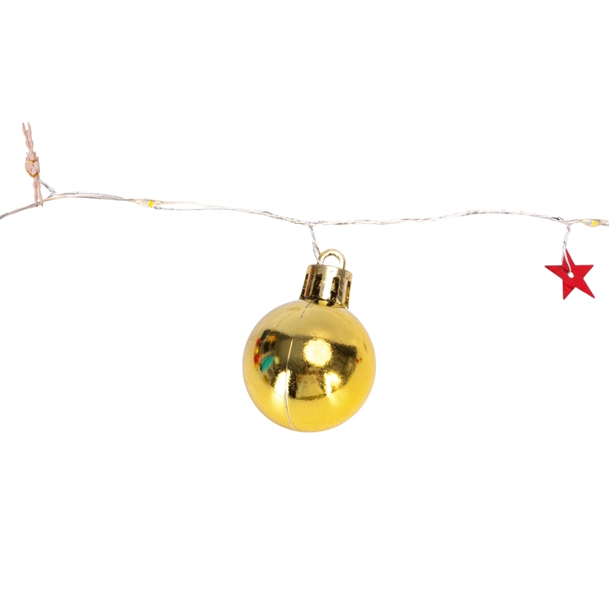 Aigostar - LED karácsonyi fényfüzér 20xLED/3xAA 2m meleg fehér