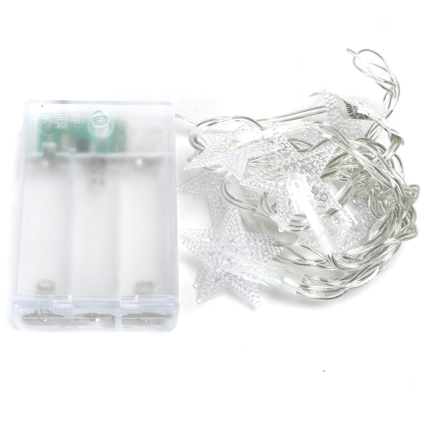 Aigostar - LED Karácsonyi fényfüzér 20xLED/3xAA 3,3m csillagok