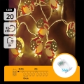 Aigostar - LED karácsonyi fényfüzér 20xLED/3xAA 3m meleg fehér Santa Claus