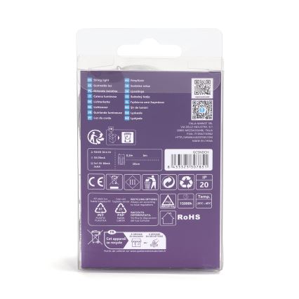 Aigostar - LED karácsonyi fényfüzér 50xLED/3xAA 5,3m hideg fehér