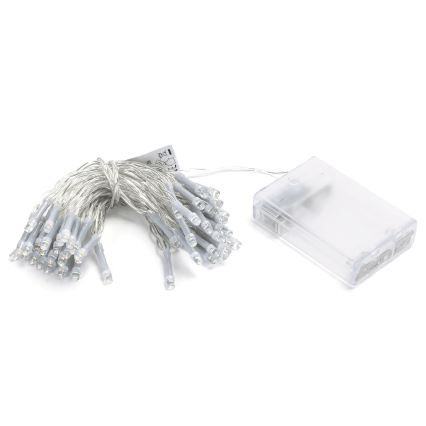 Aigostar - LED karácsonyi fényfüzér 50xLED/3xAA 5,3m színes