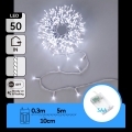 Aigostar - LED Karácsonyi fényfüzér 50xLED/3xAA 5,3m hideg fehér