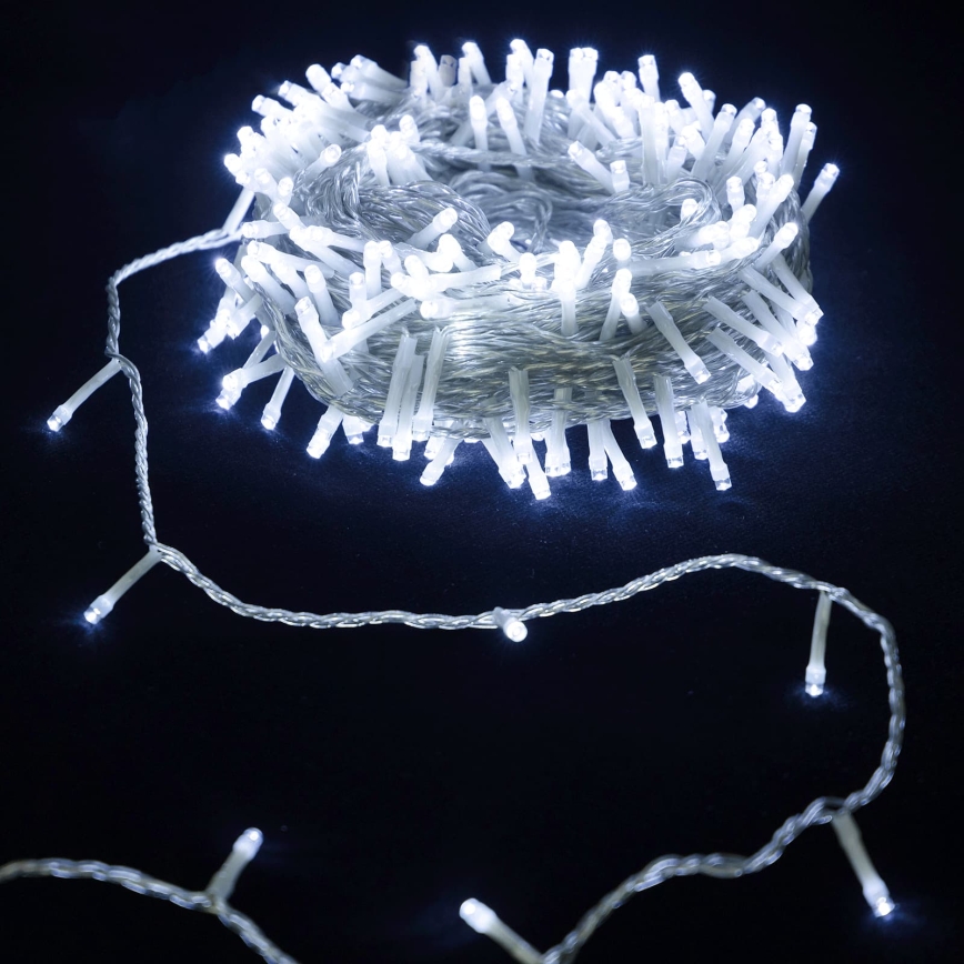 Aigostar - LED Karácsonyi fényfüzér 50xLED/3xAA 5,3m hideg fehér