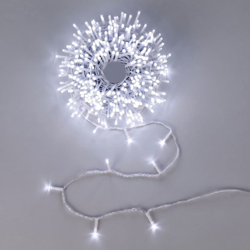 Aigostar - LED Karácsonyi fényfüzér 50xLED/3xAA 5,3m hideg fehér