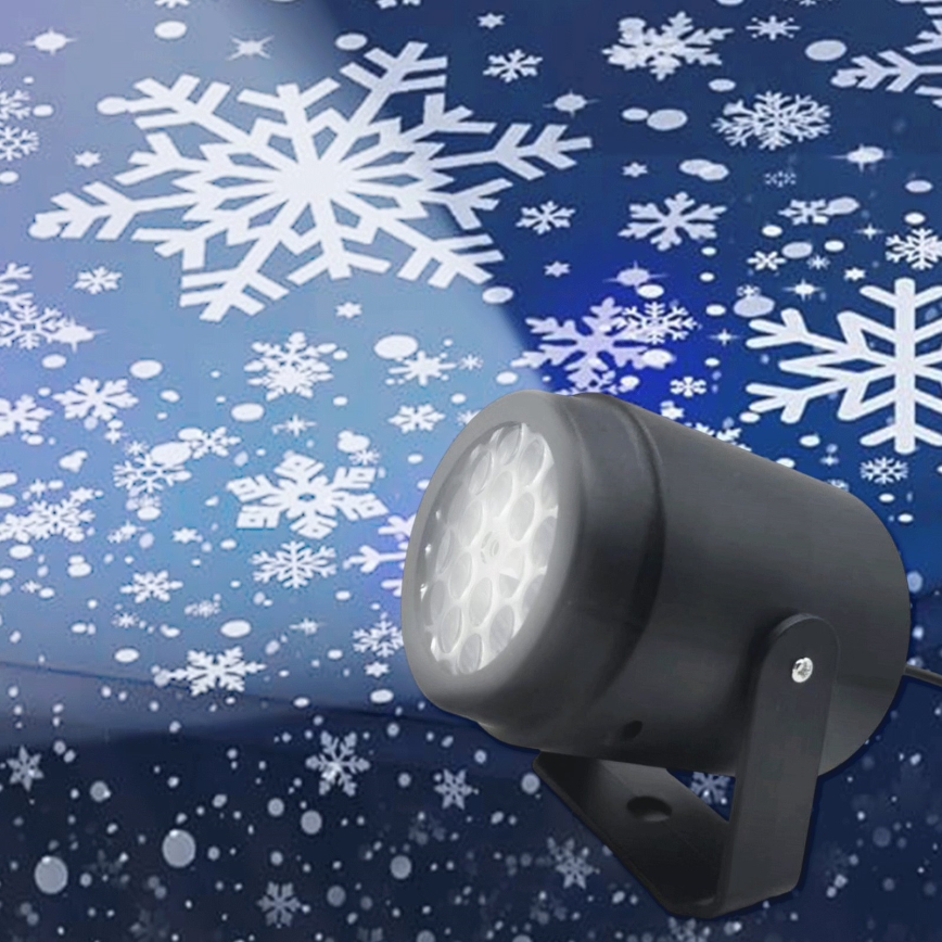 Aigostar - LED karácsonyi hópehely-projektor LED/5W/230V hideg fehér