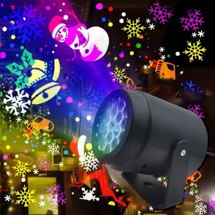 Aigostar - LED karácsonyi hópehely-projektor LED/5W/230V többszínű
