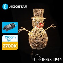 Aigostar - LED Karácsonyi kültéri dekoráció 3,6W/31/230V 2700K 120 cm IP44 hóember