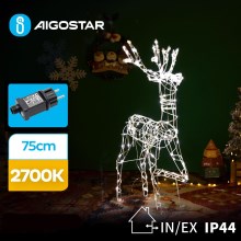 Aigostar - LED Karácsonyi kültéri dekoráció LED/3,6W/31/230V 2700K 75 cm IP44 rénszarvas