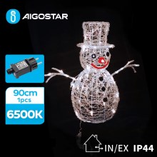 Aigostar-LED Karácsonyi kültéri dekoráció LED/3,6W/31/230V 6500K 90cm IP44 hóember