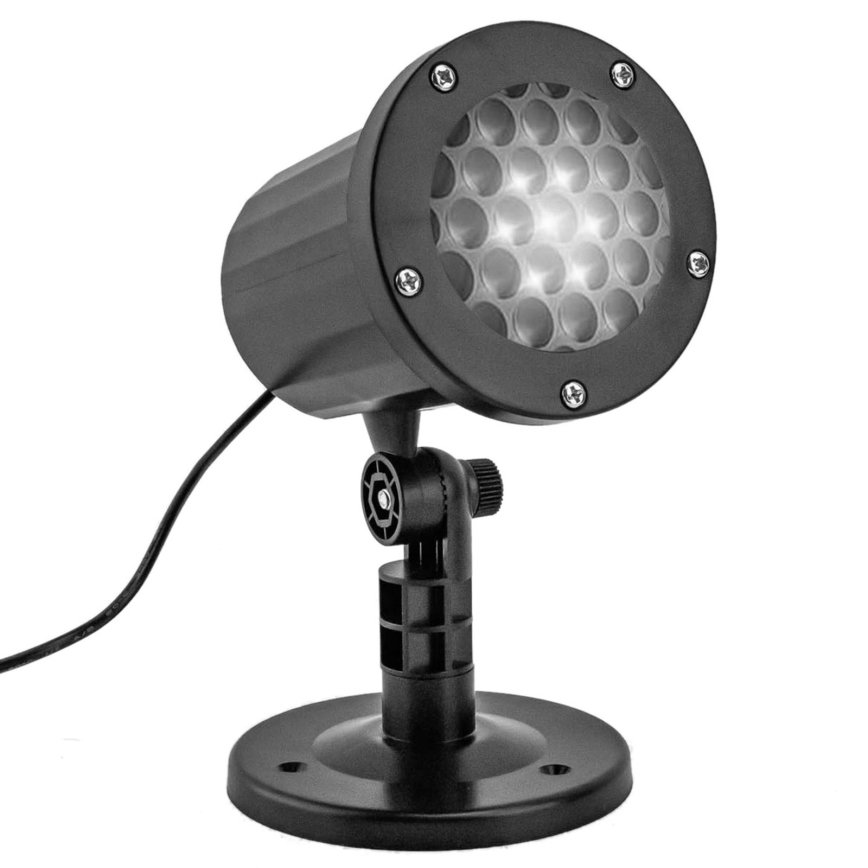Aigostar - LED karácsonyi kültéri hópehely vetítő LED/5W/230V IP44 hideg fehér