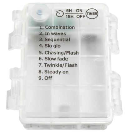 Aigostar -LED Karácsonyi kültéri lánc 100xLED/8 funkció/3xAA 4,5x1,5m IP44 hideg fehér