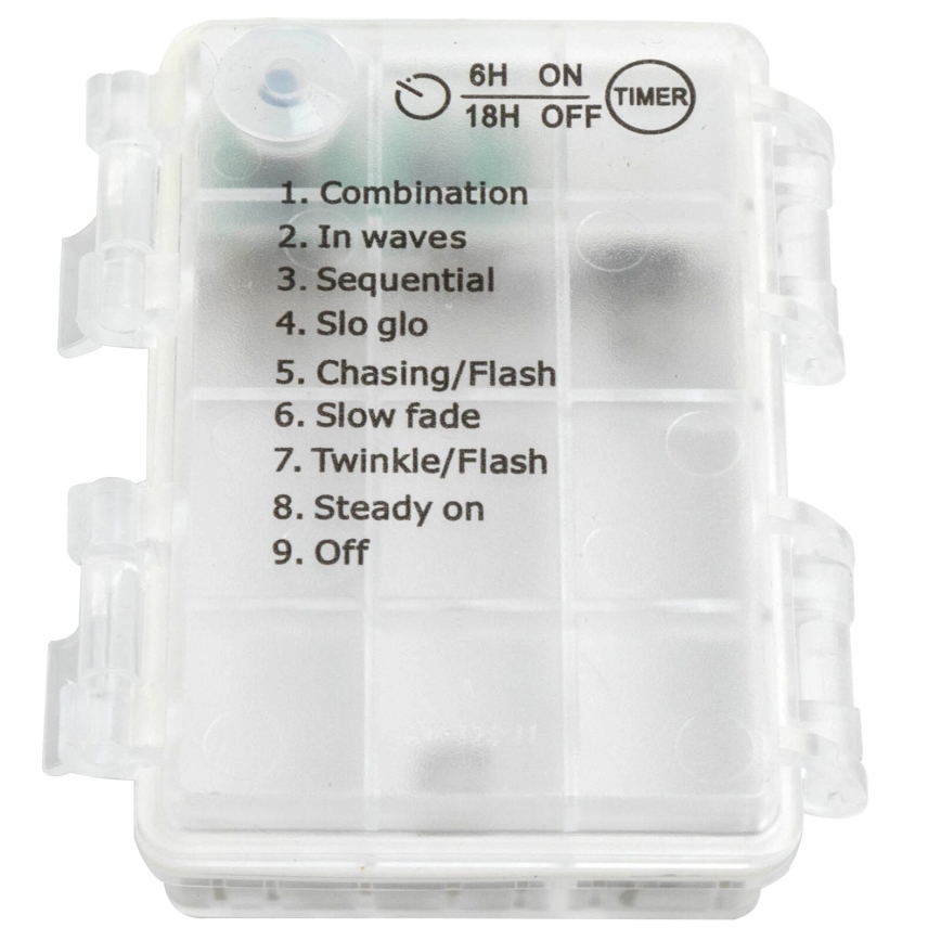 Aigostar - LED Karácsonyi kültéri lánc 200xLED/8 funkció/3xAA 6x1,5m IP44 hideg fehér