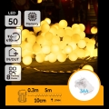 Aigostar - LED Karácsonyi kültéri lánc 50xLED/3xAA/8 funkció 5,3 m IP44 meleg fehér