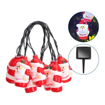 Aigostar - LED karácsonyi napelemes fényfüzér 10xLED/3,8 m IP44 hideg fehér 400 mAh