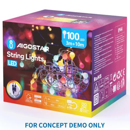 Aigostar - LED Kültéri dekoráció 162xLED 42 cm IP44 pillangó/többszínű