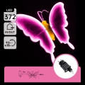 Aigostar - LED kültéri dekoráció 372 db LED 60 cm IP44 pillangó/rózsaszín