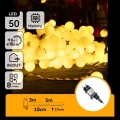 Aigostar - LED kültéri dekorációs fényfüzér, 50 LED, 8 féle üzemmód, 5 m, IP44, meleg fehér