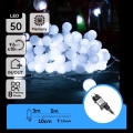 Aigostar - LED kültéri dekorációs fényfüzér, 50 LED, 8 üzemmód, 5 m, IP44, hideg fehér