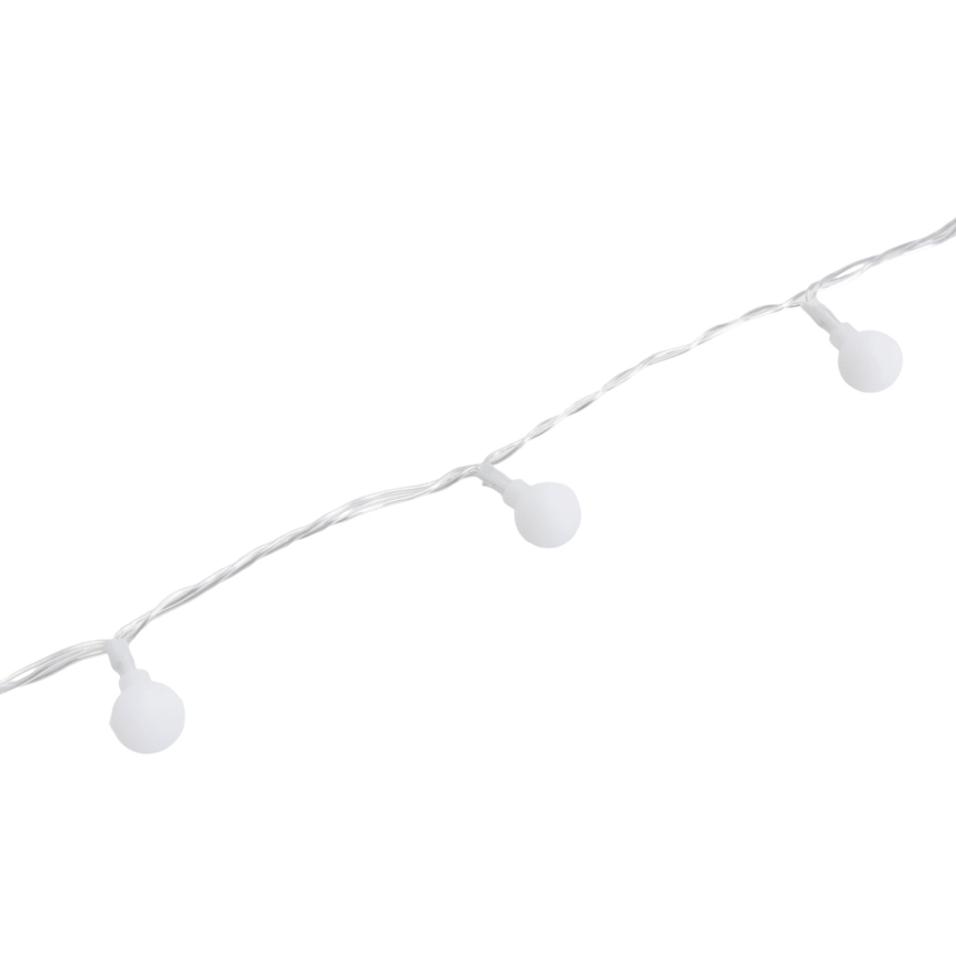 Aigostar - LED kültéri dekorációs fényfüzér, 50 LED, 8 üzemmód, 5 m, IP44, hideg fehér