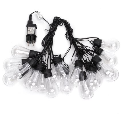 Aigostar - LED kültéri dekorációs füzér 20xLED/13m IP44 hideg fehér