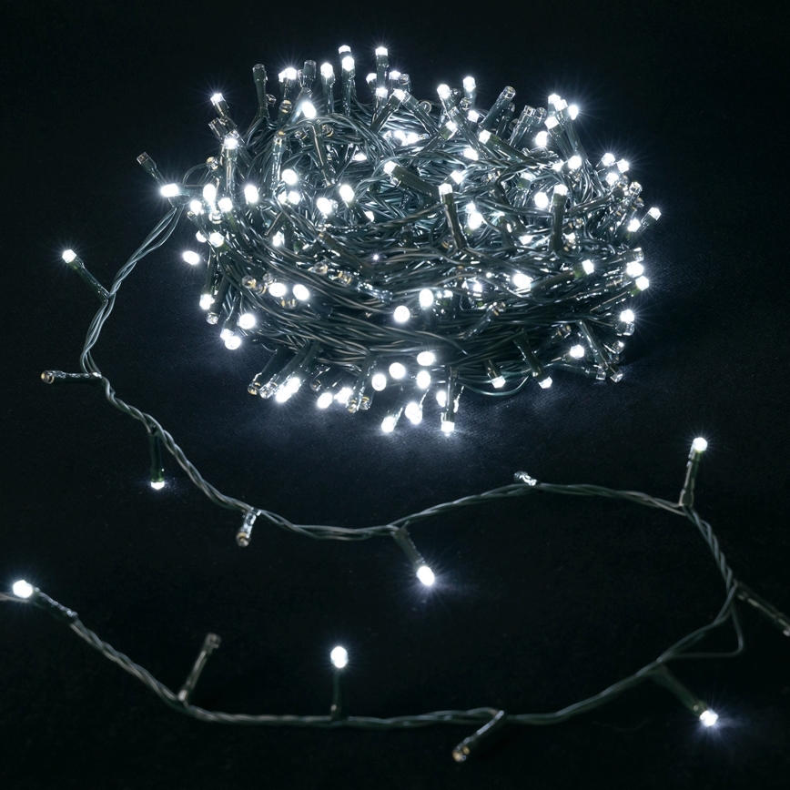 Aigostar - LED kültéri fényfüzér 100xLED/8 funkció 3xAA 5,3 m IP44 hideg fehér