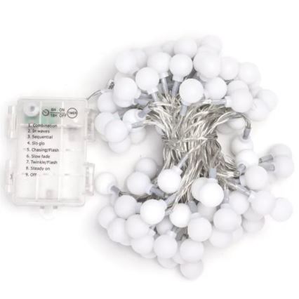 Aigostar - LED kültéri fényfüzér 100×LED/3×AA/8 üzemmód 10,3 m IP44 többszínű