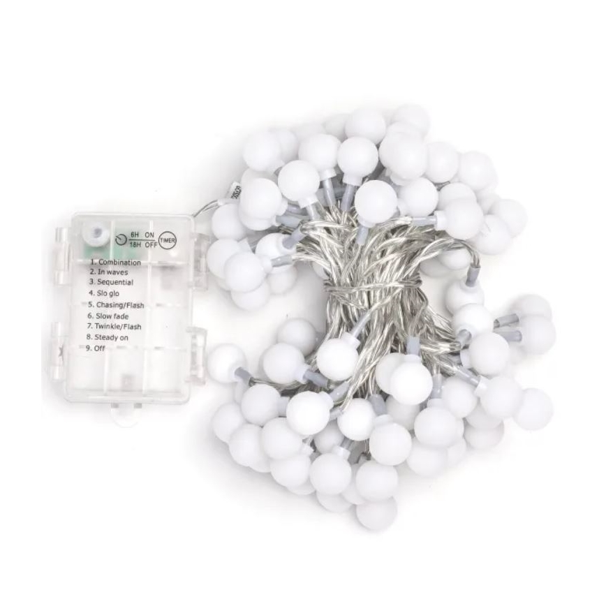Aigostar - LED kültéri fényfüzér 100×LED/3×AA/8 üzemmód 10,3 m IP44 többszínű