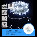 Aigostar - LED kültéri fényfüzér 100xLED/8 funkciós/3xAA 10,3 m IP44 hideg fehér